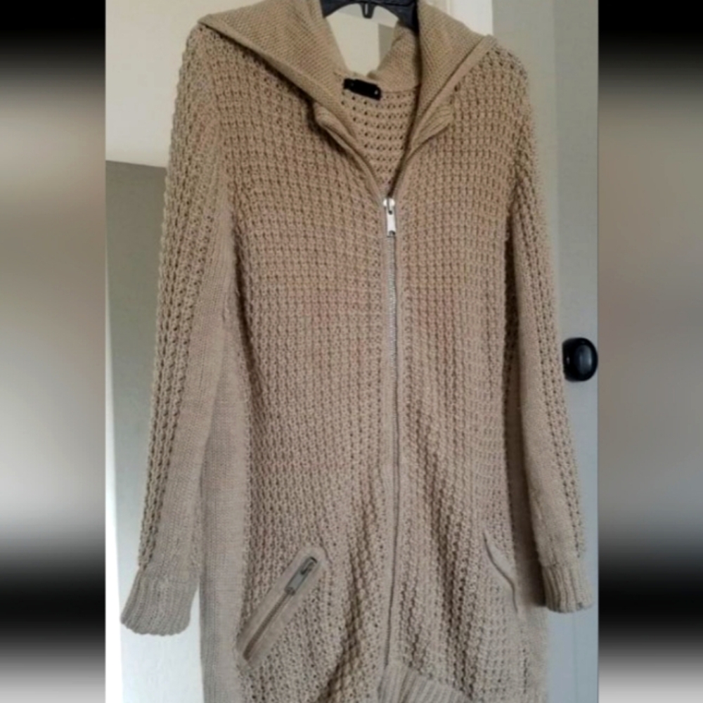 Trouve Hooded Long Sleeve Sweater Size Large